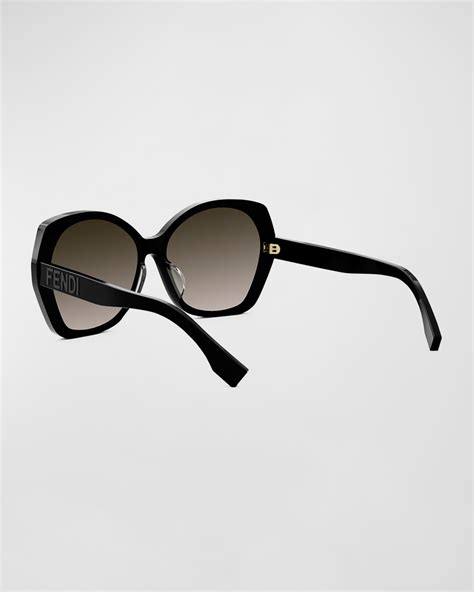 women's modified butterfly acetate sunglasses designer fendi|Fendi Lettering Acetate Butterfly Sunglasses .